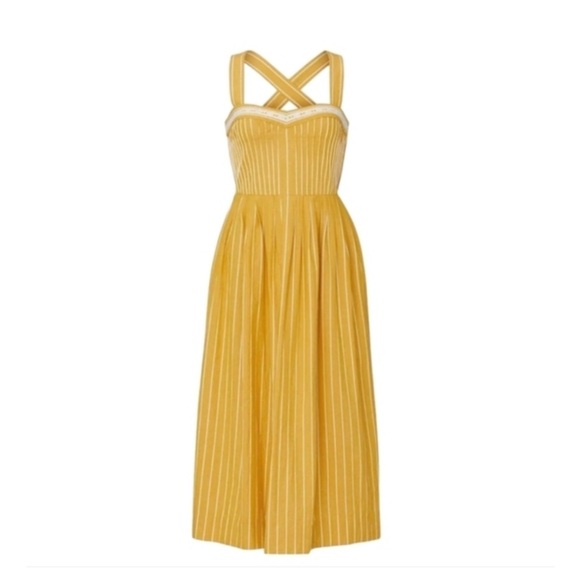 The Great Larel Yellow Striped Maxi Dress Size 2 Pockets - Picture 7 of 16